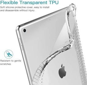 img 2 attached to 📱 TiMOVO прозрачный чехол из ТПУ для iPad 9-го/8-го/7-го поколения - ударопрочный и гибкий корпус с подгонкой под воздушную подушку - прозрачный защитный чехол для iPad 10,2 дюйма - прозрачный.