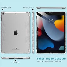 img 1 attached to 📱 TiMOVO Clear TPU Case for iPad 9th/8th/7th Generation - Shockproof & Flexible Shell with Air Cushion Fit - Transparent Protective Cover for 10.2-inch iPad - Clear