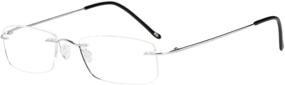 img 4 attached to 👓 LianSan Designer Fashion Titanium Lightweight Rimless Men's Women's Frameless Reading Glasses with Case 8085: Stylish and Practical Eyewear for Men and Women