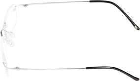 img 2 attached to 👓 LianSan Designer Fashion Titanium Lightweight Rimless Men's Women's Frameless Reading Glasses with Case 8085: Stylish and Practical Eyewear for Men and Women