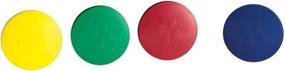 img 1 attached to 🔴 Multicolor Round Card Holders with Case – Red, Yellow, Green & Blue