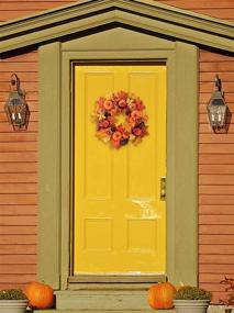 img 2 attached to 🍁 Joybest 15" Fall Door Wreath - Autumn Maple Leaf, Pumpkin, Pinecone Harvest Décor for Front Door Thanksgiving & Halloween - Home Decorations