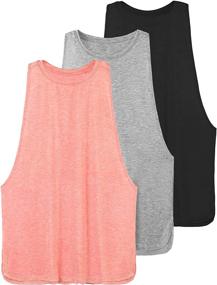 img 4 attached to Ullnoy Workout Running Sleeveless Shirts 3 Sports & Fitness
