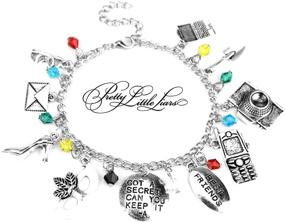 img 3 attached to SEO-Optimized: Pretty Little Liars 10 Logo Charms Bracelet with Lobster Clasp - Blue Heron - Includes Gift Box