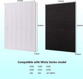 img 3 attached to 🔍 Enhanced 4 Activated Carbon Pre Filters: Ultimate Comparison with Winix 115115 Size 21 Filter A Compatible for Winix PlasmaWave Air Purifier 5300, 5300-2, 6300, 6300-2, C535, AM90, P300