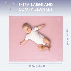 img 2 attached to 👶 Sweety Fox - Плед для мальчиков и девочек 80x100 см - 100% органический хлопок - Розовый плед для младенцев - Идеальный аксессуар для малышей - Прекрасный подарок для новорожденных девочек и мальчиков