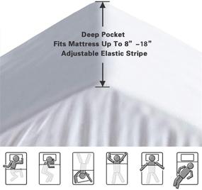 img 2 attached to Mattress Quilted Stretches Hypoallergenic Protector