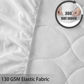 img 3 attached to Mattress Quilted Stretches Hypoallergenic Protector