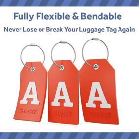 img 1 attached to ✈️ Enhanced Travel Experience with Initial Luggage Privacy Cover: Stainless Steel Accessories, Luggage Tags & Handle Wraps