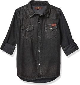 img 2 attached to Boys' Long Sleeve Western Shirt by 7 For All Mankind