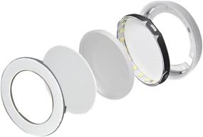 img 2 attached to 🔦 VST 6 Pack LED Puck Light Kit with Touch Dimmer Switch, ETL Listed Under Cabinet Lighting, Easy Adhesive Mounted, Warm White (3000K), in Silver Finish