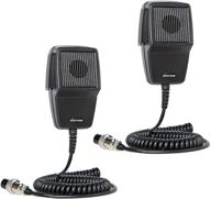 enhanced noise cancelling cb microphone speaker: 4-pin mic speaker 2-pack compatible with 29ltd cb radio – replacement option included logo