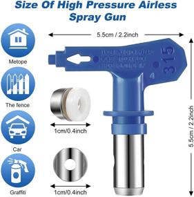 img 3 attached to 4 Reversible Airless Paint Sprayer Nozzle Tips – Ideal for Homes, Buildings, Decks, and Fences (215, 315, 417, 523) – Airless Paint Spray Guns and Spare Machine Parts Included