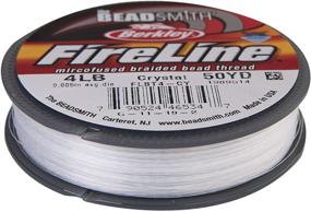 img 4 attached to 🪡 Beadsmith Fireline Crystal Braided Bead Thread, 4-Lb, 50 Yds