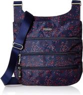 👜 baggallini women's zipper midnight blossom crossbody bags: elegant handbags & wallets for women logo