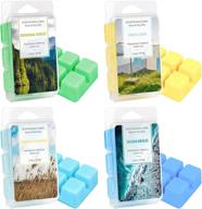 🕯️ derduft scented wax melts cubes - soy candle wax for women - bohemia forest, summer winds, ocean breeze, fresh linen - for wax warmers логотип