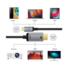 img 3 attached to CABLETIME USB C to HDMI кабель: Высококачественный 6FT/4K@60Hz кабель Type C to HDMI для домашнего офиса, MacBook Pro, iPad Pro, Surface Laptop, Galaxy S20, Dell XPS и телевизора.