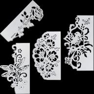 🌸 metal flower cutting dies stencil template for diy crafts & scrapbooking- 4 pieces set logo