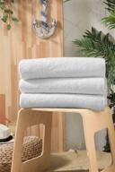 🏖️ premium 100% turkish cotton white large lux collection beach/pool towel - set of 3 logo