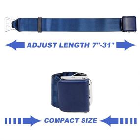 img 2 attached to 🪂 Enhanced Comfort and Safety: Southwest Airplane Seat Belt Extender with Adjustable Length and ECE Certification (Blue, 1Pack)