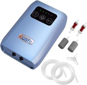 img 4 attached to 🐠 Kulife Aquarium Air Pump: Rechargeable USB Lithium Battery Powered | Portable for 120 Gallon Fish Tanks | Dual Mode AC/DC Oxygen/Aerating Pump | Outdoor Fishing, Emergency, Power Cuts