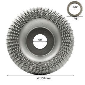 img 2 attached to 🪚 Winbyoan Wood Carving Disc Grinder: Precision Shaping with Tungsten Carbide Grinding Wheel (100mm, Arc Type, Silver)