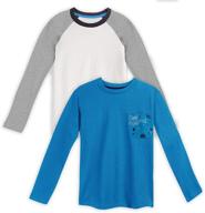 organic cotton fair trade certified 2-pack long sleeved 👕 raglan shirt set for mighty boys and girls toddlers and kids logo