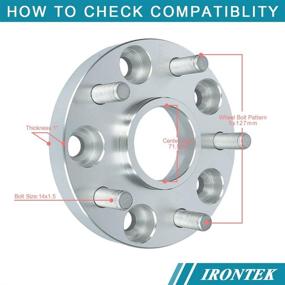 img 2 attached to 🔧 IRONTEK 1-дюймовые Хабцентрические дистанционные подшипники 5x127 мм: Улучшают совместимость колес для Dodge Durango & Jeep Grand Cherokee SRT8 (4 шт)