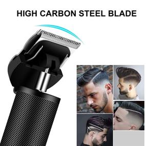 img 1 attached to 🔌 Cordless Outliner Hair Trimmer: Professional Men's Hair Clippers for Precise T-Blade Zero Gaps, Rechargeable Baldhead Shaver & Beard Grooming Kit (Black)