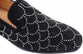 img 1 attached to ELANROMAN Loafers Fashion Rhinestones Moccasins Men's Shoes in Loafers & Slip-Ons