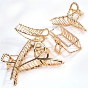 img 3 attached to 💇 Gold Hair Claw Clips: Stylish, Strong & Versatile Hair Accessories for Thick and Long Hair