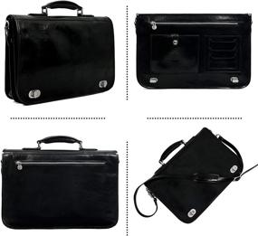 img 2 attached to Leather Briefcase Laptop Attache Medium Laptop Accessories