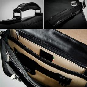 img 1 attached to Leather Briefcase Laptop Attache Medium Laptop Accessories