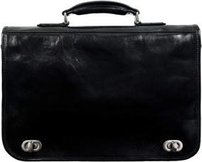 img 4 attached to Leather Briefcase Laptop Attache Medium Laptop Accessories