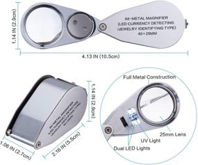 img 2 attached to 🔍 40x Magnifier Jewelers Loupe with LED/UV Illumination and Unbreakable EVA Case - No Logo Design by Wesley's: Customizable