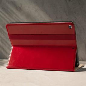 img 3 attached to 📱 TORRO Genuine Leather Stand Case for iPad 9th, 8th, and 7th Gen - 10.2" Screen [Multiple Viewing Angles] [Wake/Sleep Enabled] (Red)