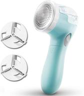 🧥 sweater shaver fabric fuzz remover - battery operated lint remover for clothes, sky blue logo