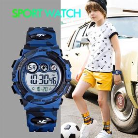 img 3 attached to ⌚ Multi-Functional Sport LED Stopwatch Digital Child Wristwatch | Kid's Waterproof Watch for Boys and Girls - 50M Water Resistance