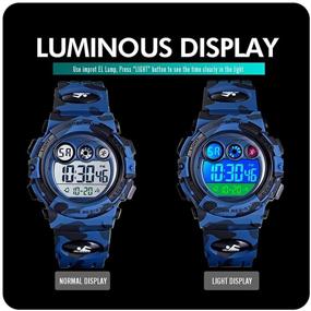 img 2 attached to ⌚ Multi-Functional Sport LED Stopwatch Digital Child Wristwatch | Kid's Waterproof Watch for Boys and Girls - 50M Water Resistance