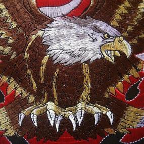 img 1 attached to 🦅 Patriotic Eagle American Flag Embroidered Iron-On Patch | 1 Piece • 7.1x7.5 inch