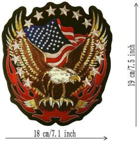 img 3 attached to 🦅 Patriotic Eagle American Flag Embroidered Iron-On Patch | 1 Piece • 7.1x7.5 inch