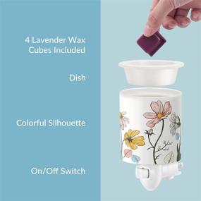 img 2 attached to Cocopin Plug-in Wax Warmer: Ultimate Home Fragrance Solution with Air Freshener Night Lamp & 4 Lavender Melts (Never Fading Flower)