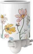 cocopin plug-in wax warmer: ultimate home fragrance solution with air freshener night lamp & 4 lavender melts (never fading flower) logo