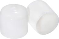 🔵 prescott plastics 1 inch round vinyl end cap - flexible pipe post rubber cover (20, white/black) логотип