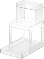 🏝️ clear island beauty terrace cosmetic organizer: ultimate storage solution for easy access and large capacity makeup storage logo