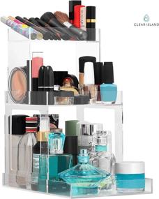 img 3 attached to 🏝️ Clear Island Beauty Terrace Cosmetic Organizer: Ultimate Storage Solution for Easy Access and Large Capacity Makeup Storage