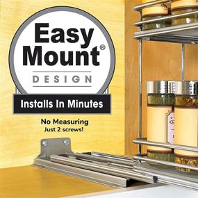 img 2 attached to 🌶️ Lynk Professional Chrome Spice Cabinet Organizer Rack-Double, 4-1/4" (Classic)