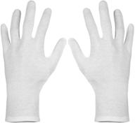 paxcoo xl white cotton gloves - ultimate hand care for dryness, eczema and jewelry inspection logo