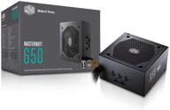 💡 комплектующий блок питания cooler master 650w полумолчаливый модульный блок питания, сертифицированный по стандарту 80 plus bronze для компьютерных систем. логотип