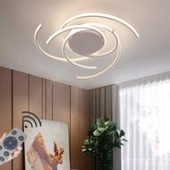 🌼 jiaodie dimmable led ceiling light: modern spiral flower shape flush hanging lamp with remote control - perfect for living room, kitchen, and bedroom lighting logo